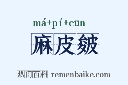 麻皮皴是什么意思的图片